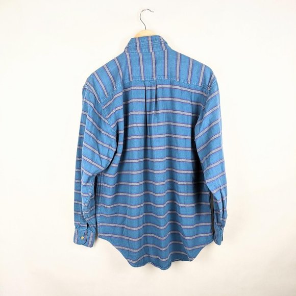 Greatland Apparel Blue Purple Button Down Shirt M - Picture 2 of 3